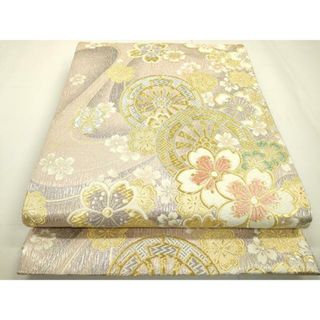 平和屋着物▼西陣　京洛苑たはら謹製　六通柄袋帯　唐織　花伝　金銀糸　正絹　逸品　DAAT3888fe(帯)
