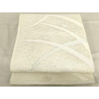 平和屋着物＊夏物　六通柄袋帯　露芝文　銀糸　正絹　逸品　AAAX5927ma(帯)