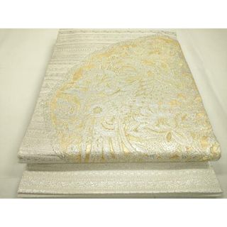 平和屋着物▼京の名門　じゅらく謹製　太鼓柄袋帯　西祥更紗花鳥華紋　金銀糸　正絹　逸品　DAAT3915fe(帯)