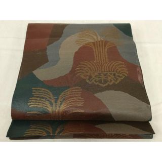 平和屋着物＊夏物　六通柄袋帯　幾何学文様　金糸　正絹　逸品　AAAX5946ma(帯)