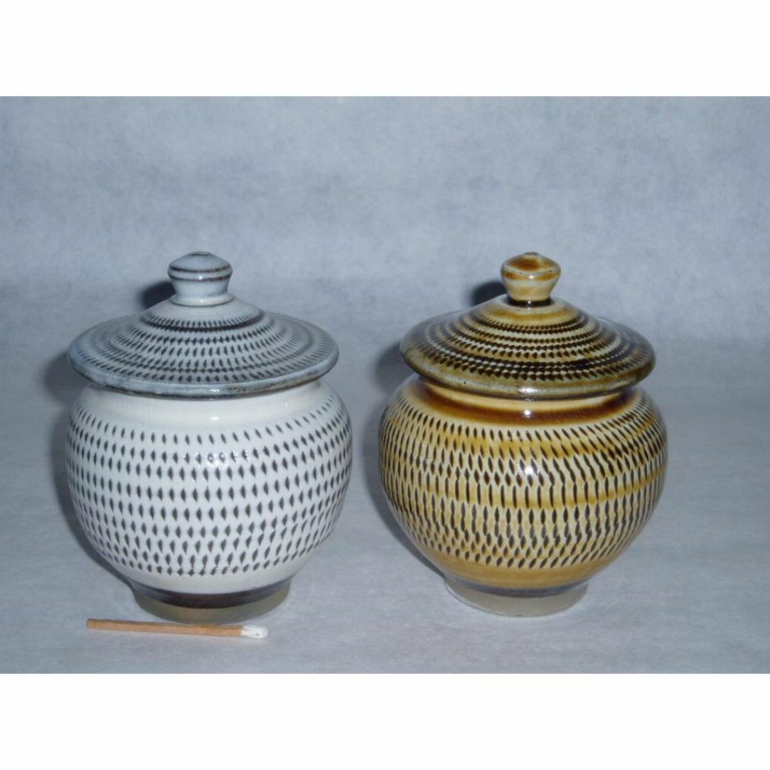 小鹿田焼「蓋物（飛び鉋）１合 」 インテリア/住まい/日用品のキッチン/食器(容器)の商品写真