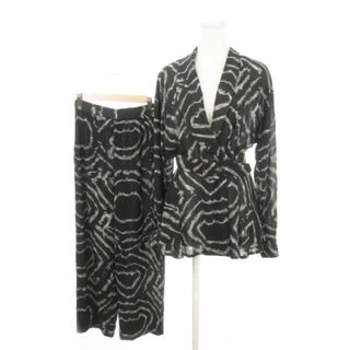 ケンゾー(KENZO)のケンゾー セットアップ 2点セット ジャケット パンツ シアー 総柄 M 黒(その他)