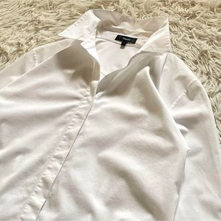 セオリー(Theory)の【美品】Theory スキッパーシャツ 比翼 ストレッチ 現行タグ (シャツ/ブラウス(長袖/七分))