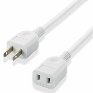 【在庫処分】ELECOM 2ピンプラグ電源延長ケーブル 3.0m T-E2230(その他)