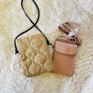 シマムラ(しまむら)の新品✨財布一体型　スマホショルダー サコシュバッグ　2点まとめ売り　お出かけ(ショルダーバッグ)