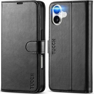 【色:ブラック】TUCCH iPhone 16 対応 ケース 手帳型 アイフォー
