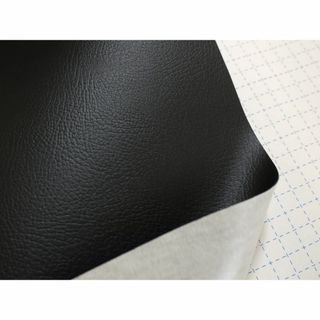 貼るレザー（シールタイプ）合皮生地（黒）68×44cm(生地/糸)