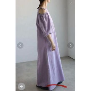 完売品 オフショルダーマキシワンピース ラベンダー　ラプンツェル風(ロングワンピース/マキシワンピース)