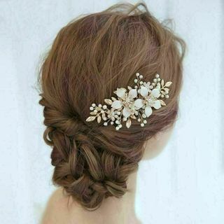 フラワービジュー コーム ☆ ヘッドドレス アクセサリー ボンネ 髪飾り(その他)