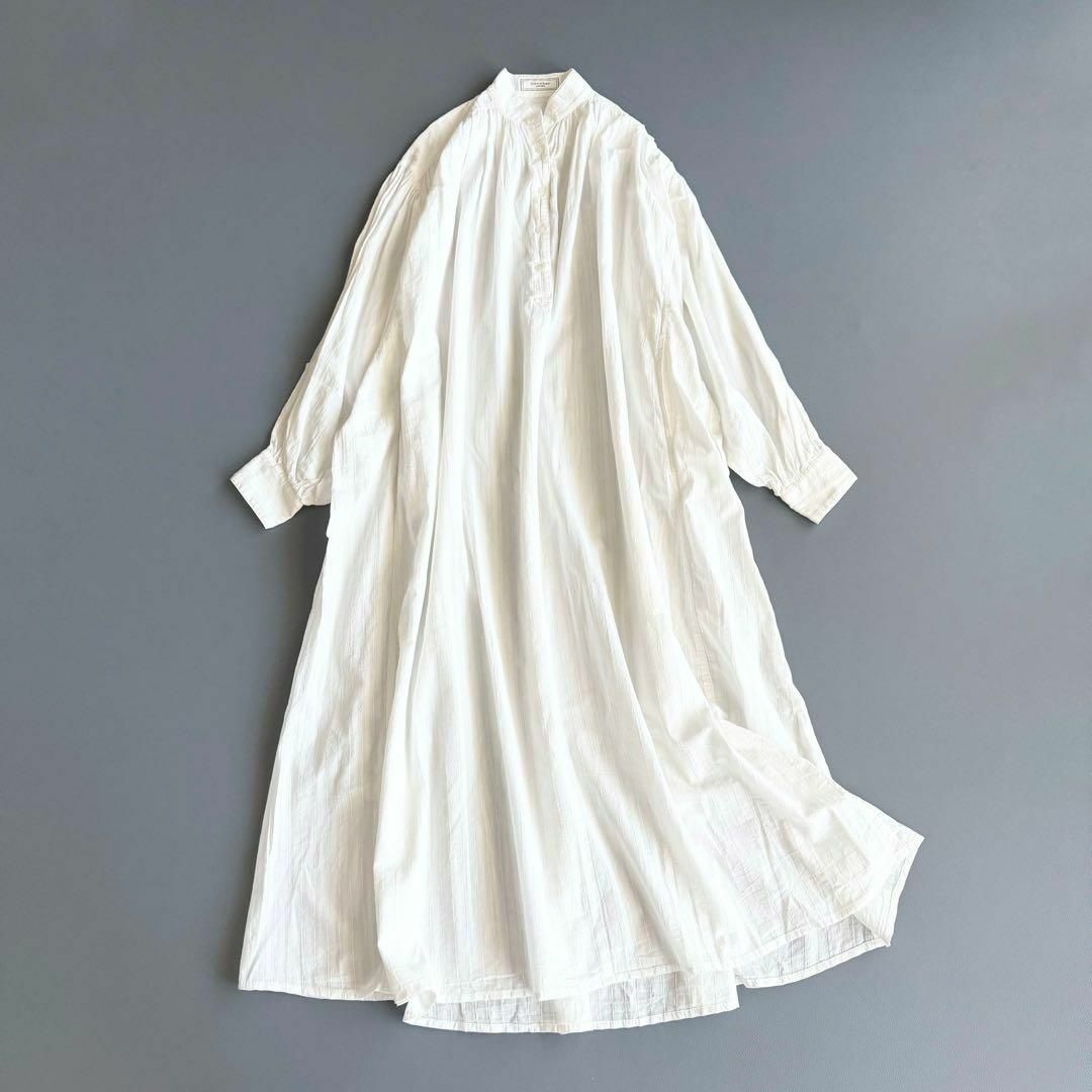 ADORE(アドーア)の【アドーア×ドノバン】シャツワンピースS 美品 コットンシャツワンピース 白 レディースのワンピース(ロングワンピース/マキシワンピース)の商品写真