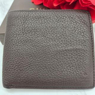 グッチ(GUCCI)の【希少】 GUCCI グッチ 折り財布 財布 レザー ブラウン (折り財布)