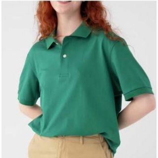 ユニクロ(UNIQLO)の【UNIQLO】ドライ カノコ 半袖 ポロシャツ グリーン M(ポロシャツ)