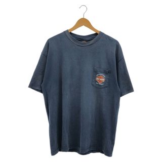ハーレーダビッドソン(Harley Davidson)の【中古】Harley Davidson ポケットTシャツ XL ブルー　ハーレーダビッドソン[92][249008268806](その他)