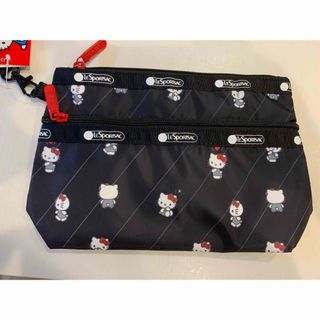 レスポートサック(LeSportsac)のレスポートサック　 ポーチ ストラップ付き 7105  ハローキティ 新品未使用(ポーチ)