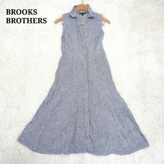 ブルックスブラザーズ(Brooks Brothers)のブルックスブラザーズ　リネン　シャツワンピース　ロング　ノースリーブ(ロングワンピース/マキシワンピース)