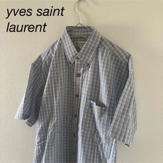 イヴサンローラン(Yves Saint Laurent)のyvessaintlaurentイブサンローラン半袖チェックシャツL(シャツ)