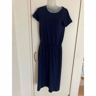 【送料込】紺色 ワンピース 使用感有(ロングワンピース/マキシワンピース)
