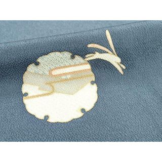 平和屋着物■上質な小紋　雪輪　跳び兎　金彩　鬼しぼ縮緬　正絹　逸品　DAAU1739xg(着物)
