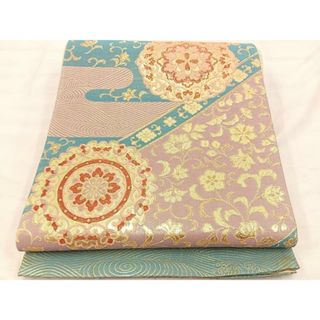 平和屋着物◎六通柄袋帯　唐織　正倉院　金糸　正絹　逸品　未使用　BAAU0570mz(帯)