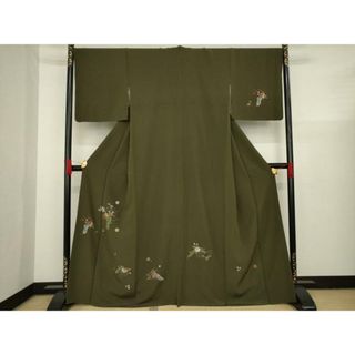 平和屋着物▼総刺繍　訪問着　辻が花　正絹　逸品　AAAX2797ck(着物)
