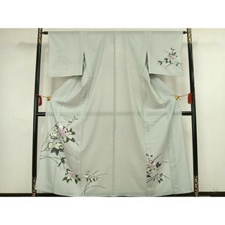 平和屋着物＊夏物　訪問着　絽　紫陽花　正絹　逸品　AAAX5205fy(着物)
