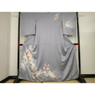 平和屋着物▼訪問着　草花文　正絹　逸品　未使用　AAAX2758ck(着物)
