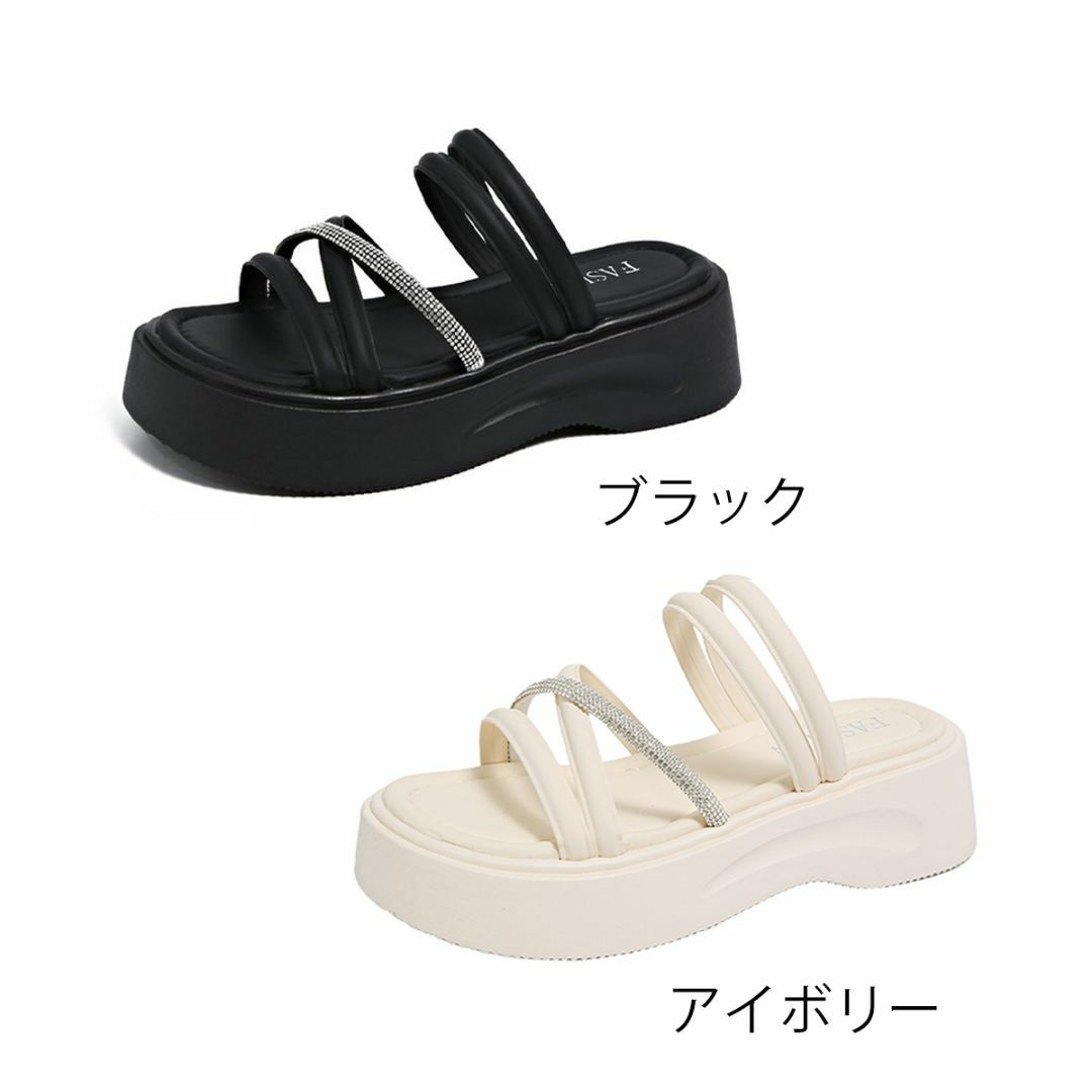 ■新品■ サンダル 夏 レディース 厚底サンダル クロスストラップ 夏靴 軽量  レディースの靴/シューズ(サンダル)の商品写真