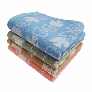 【特価商品】Kosugizen フェイスタオル 北欧アニマル 4色(4柄)各1枚