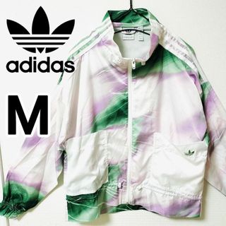 アディダス(adidas)のアディダス マーブル ナイロンジャケット トラックトップ 女性M ブルゾン(ブルゾン)