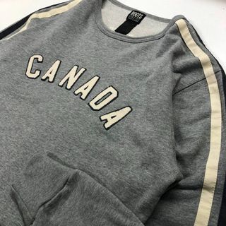 ROOTS スウェット カナダ 立体ロゴ グレー メンズL相当