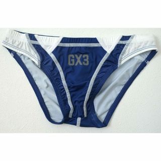 【GX3】競パン風ビキニブリーフ 紺×白 Mサイズ Y80-0710-12