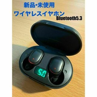 【新品未使用】ワイヤレスイヤホン Bluetooth5.3 高音質 電池残量表示(ヘッドフォン/イヤフォン)