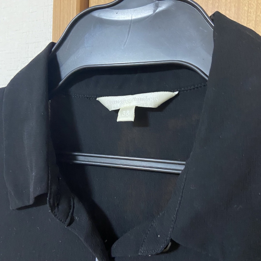 GALLARDA GALANTE(ガリャルダガランテ)のドローイングナンバーズ  シースルーハーフスリーブブラウス レディースのトップス(シャツ/ブラウス(半袖/袖なし))の商品写真