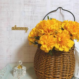 【聖なる黄金の花❁】アーティフィシャルフラワー✨マリーゴールド ピック_Ⅰ