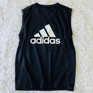 アディダス(adidas)のadidas ビッグプリント Vネック タンクトップ ノースリーブTシャツ M(タンクトップ)