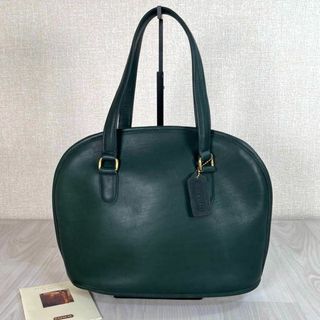 コーチ(COACH)の【良品】オールド コーチ　ハンド バッグ　9958　グリーン　緑　USA製　本革(ハンドバッグ)