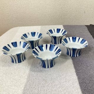【和食器】小鉢　食器　白　まとめ売り　セット売り　ストライプ さわやか 高台(食器)