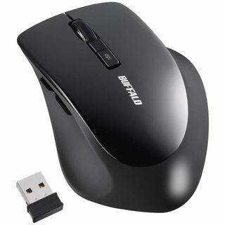 バッファロー マウス 無線 ワイヤレス 静音 5ボタン 【戻る/進むボタン搭載】(PC周辺機器)
