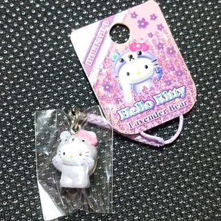 サンリオ ハローキティ Lavender bear 根付けストラップ(その他)