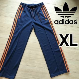 アディダス メンズXL 70s モントリオール トラックパンツ 紺橙 ジャージ