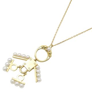 タサキ(TASAKI)のタサキ TASAKI パールズオンパレード ジュエリーロボット パーリーナイト ビブ ネックレス ジュエリー K18（イエローゴールド） パール レディース ホワイト系 【中古】(ネックレス)