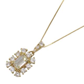 ジュエリー JEWELRY ダイヤモンド ネックレス ネックレス ジュエリー K18（イエローゴールド） ダイヤモンド レディース クリア系 ﾀﾞｲﾔ 2.8g 【中古】(ネックレス)