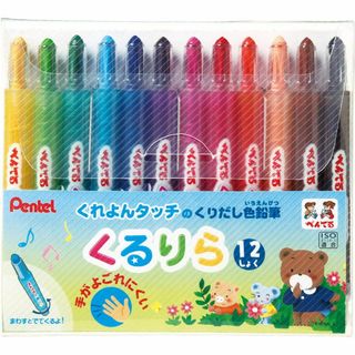 ぺんてる 色鉛筆 くるりら GTW-12 12色セット(その他)