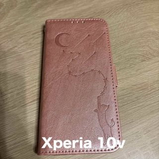 残り1点⭐️Xperia 10v 手帳型 ケース 携帯 スマホ 猫 ローズ 人気