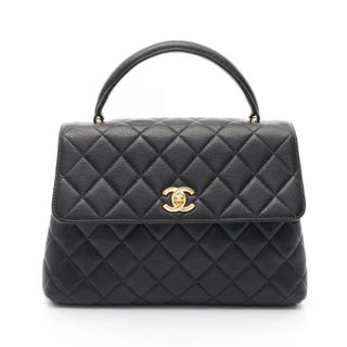 シャネル(CHANEL)のシャネル CHANEL マトラッセ トップハンドルバッグ ハンドバッグ バッグ キャビアスキン(グレインドカーフ) レディース ブラック系 【中古】(ハンドバッグ)