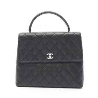 シャネル(CHANEL)のシャネル CHANEL マトラッセ トップハンドル ハンドバッグ バッグ キャビアスキン(グレインドカーフ) レディース ブラック系 A12397 【中古】(ハンドバッグ)