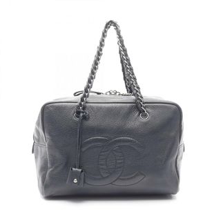 シャネル(CHANEL)のシャネル CHANEL ココマーク ハンドバッグ バッグ レザー レディース ネイビー系 【中古】(ハンドバッグ)