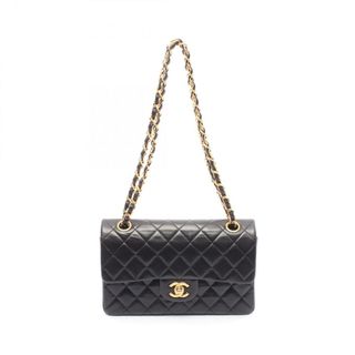 シャネル(CHANEL)のシャネル CHANEL マトラッセ Wフラップ ショルダーバッグ バッグ ラムスキン（羊革） レディース ブラック系 A01113 【中古】(ショルダーバッグ)