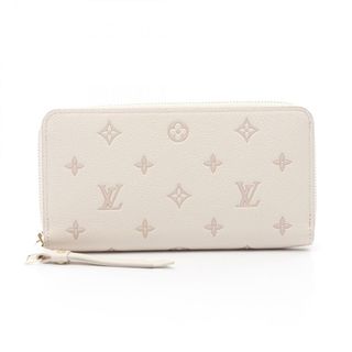 ルイヴィトン(LOUIS VUITTON)のルイ・ヴィトン LOUIS VUITTON ジッピーウォレット ラウンド長財布 財布 レザー モノグラム・アンプラント レディース ベージュ系 M13644 【中古】(財布)