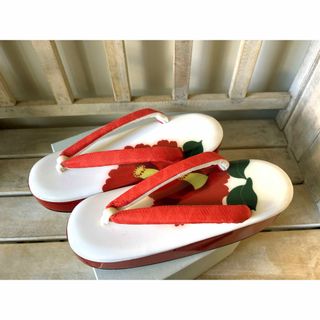 ふりふ - 新品 三松 ふりふ★38,720円 椿柄 下駄草履 きもの道楽 豆千代 撫松庵